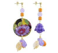 Lebole Gioielli Orecchini da Donna Mix&Match The Circle Fiore Lilla Piccolo Lilla