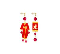 Lebole Maison Orecchini Brassy Kimono Mini Smalto Rosos Perla