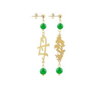LEBOLE MAISON ORECCHINI KANJI MAMMA BAMBÙ MINI OTTONE PIETRA VERDE
