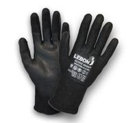 LEBON MASTERBLACK/SD,Guanto da lavoro, anti-taglio, compatibile con touch screen, multifunzione (bricolage, costruzione, giardini...), confortevole e traspirante, 1 paio di colori nero (8)