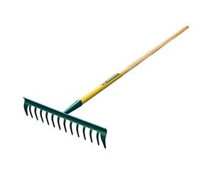LEBORGNE - Rastrello Duopro 14 denti Curvi senza Manico - Utensili da giardino - Rastrelliera - Per rastrellatura, livellamento, diffusione - Professionisti BTP e Giardinaggio