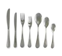 Lebrun Posate SILLAGE 8MM - Servizio da tavola da 42 pezzi in acciaio inox 18.0 - Servizio da tavola per 12 persone: 12 forchette da tavolo, 12 coltelli bistecca, 12 cucchiaini da tavola, 12