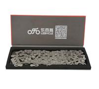 Lebycle Bicycle Chain 9 Speed 116 Links Acciaio Carbone 3 strati Bike su strada antiruggine argento antiruggine