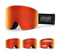 LECAGE Maschera Sci Fotocromatica Uomo Donna | Anti-Appannamento Senza Cornice | Design OTG Compatibile con Occhiali & Casco | Protezione UV400 per Sci, Snowboard & Outdoor Invernali
