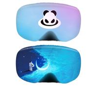 LECAGE Set di 2 pellicole protettive per occhiali da sci, in microfibra, per la pulizia, protegge da graffi, occhiali da sci, unisex, taglia unica (C09+C08)