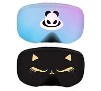 LECAGE Set di 2 pellicole protettive per occhiali da sci, in microfibra, per la pulizia, protegge da graffi, occhiali da sci, unisex, taglia unica (C09+C06)