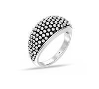 LeCalla Argento sterling 925 più leggero italiano progettato caviale perline modello stacking dito anello perline spiegazione anello per le donne (misura anello - 8 no.), argento sterling, Nessuna