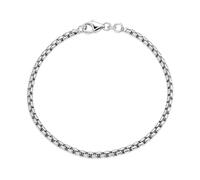 LeCalla Bracciale a catena da uomo in argento sterling 925 massiccio | Antico 3,5 mm italiano, a maglia rolò, bracciali da uomo classici gioielli in argento per lui (19,5, 20, 21,5, 22,9 cm), Made in