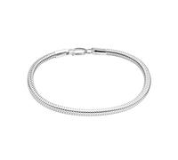 LeCalla Bracciale in argento sterling 925 italiano a catena serpente da 3 mm per uomini e donne, braccialetti con charm (6,5, 7, 7,5, 8, 8,5, 9 pollici), prodotto in Italia, 8,5 Zoll, Argento, Senza