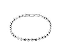 LeCalla Catenina in Argento Sterling 925 Fatta a Mano con Perline Tonde e Ovali per Donne | Braccialetto da Donna in Argento con Perline a Catena (16,5, 17,8, 19,1, 20,3 cm), Fatto in Italia, 8 inches