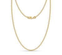 LeCalla Collana a catena a sfere in argento Sterling 1,50 mm, 2 mm, 3 mm, per adolescenti, donne e uomini, 40,6, 45,7, 50,8, 55,8, 61 cm, in argento Sterling 925, realizzata in Italia, con chiusura a
