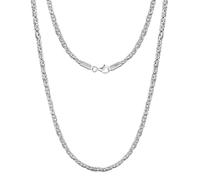 LeCalla Collana bizantina classica in argento Sterling 925 massiccio, realizzata a mano italiana da 2,5 mm, per uomo e donna, realizzata a mano in Italia, Length 24 Inches, Argento sterling, Nessuna