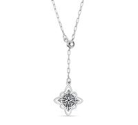 LeCalla Collana da donna in argento Sterling 925 con nodo celtico | Collana con ciondolo a forma di nodo antico Trinity Love Knot Circle gioielli regalo per donne, mamma, moglie, lei, compleanno