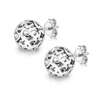 LeCalla Orecchini a forma di cuore in argento Sterling 925 con design in filigrana, da donna, con finitura anticata, regalo per lei, mamma o moglie (7 mm)