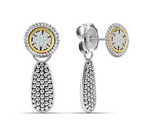 LeCalla Orecchini a goccia in argento Sterling 925 a forma di caviale | Orecchini pendenti da donna piccoli antichi | Orecchini da donna con perline in stile unico | Orecchini a goccia in argento