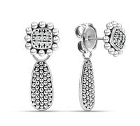 LeCalla Orecchini a goccia in argento Sterling 925 a forma di caviale | Orecchini pendenti da donna piccoli antichi | Orecchini da donna con perline in stile unico | Orecchini a goccia in argento