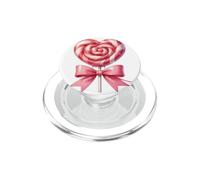 Lecca-lecca caramelle alla menta piperita con cuore rosa PopSockets PopGrip per MagSafe