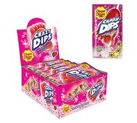 LECCA LECCA CHUPA CHUPS CRAZY DIPS FRAGOLA PIEDINI POPPING SCOPPIENTTANTE 24 PZ
