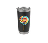 Lecca lecca colorata a spirale - Fun Nostalgic Candy Bicchiere termico in acciaio inox doppia parete