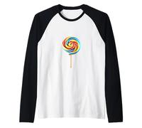 Lecca Lecca Colorata a Spirale - Fun Nostalgic Candy Maglia con Maniche Raglan