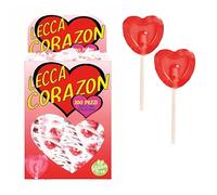 Lecca Love Cuore Rosso gusto Ciliegia. Confezione da 200pz x 8gr Rossini's. Ideale per Feste di Compleanno, Caramellate, Festa degli Innamorati, San Valentino