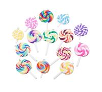 - Lecca-lecca decorativo in argilla polimerica, multicolore, : casuale, 36 pezzi