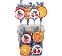 Lecca Lecca Grandi Assortiti Gusto Frutta Barattolo Espositore da 50 Vendite