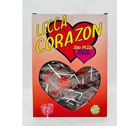 Lecca Love Cuore Rosso gusto Ciliegia. Confezione da 200pz x 8gr Rossini's. Ideale per Feste di Compleanno, Caramellate, Festa degli Innamorati, San Valentino