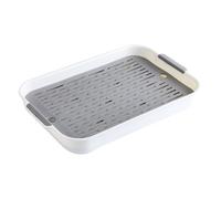 Leccarda con Manico, Vaschetta di Raccolta per Lavastoviglie, Lettiera per Gatti, Vaschetta di Raccolta Sottolavello, Raccogli di Raccolta Condensa in Plastica(White,19x27x4cm/7x11x1.6in)
