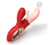 Leccatura Vibratoreper Donna Sex Toys, wuludina Vibratori Rabbit Stimolatore clitorideo e Punto G con 10Modalità di Leccata e Vibratore a 10 Modalità Giocattoli e per Adulti per il Piacere di Coppia