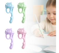 LECDOA Impugnature per matite per bambini, calligrafia in silicone, per correzione della postura, aiuto per la scrittura per principianti, materiale scolastico speciale (4 pezzi)
