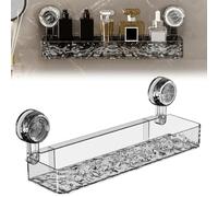 LECDOA Supporto a ventosa ondulato 2025 per doccia mobile, con ventosa, montaggio a parete, senza trapano, motivo glaciale in stile lussuoso (bianco)