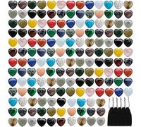 LECEHIVO 240 pezzi di cristallo a forma di cuore per San Valentino con sacchetti di flanella neri da 2,3 cm, pietre preziose dell'amore, bilanciamento della meditazione, palmo tascabile, per San