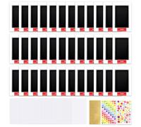 LECEHIVO Set di 36 kit per impronte di mani e impronte di bambini senza inchiostro, con lettere dorate, adesivi a forma di cuore, stella, impronte e impronte di cane, tamponi di inchiostro per neonati