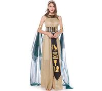 Lecerrot Costume da Cleopatra per Donna - Halloween Regina egiziana Cleopatra Costume Abito Sexy,Abiti Sexy della Dogana di Halloween delle Donne Deluxe