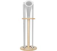 Lechgold AHS-2NG Supporto per 1 Corno Alpino - supporto robusto in legno di abete 26 mm - alloggiamenti protetti da feltro - 3 rientranze per bocchini - Made in Germany - 81 x 45 cm - naturale