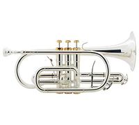 Lechgold CR-18S Bb-Cornetta - Bocchino e campana in ottone dorato - Valvole in acciaio inox - con custodia leggera - argentata