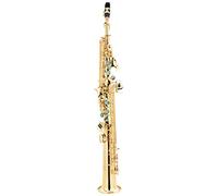 Lechgold LSS-20L Sassofono Soprano dritto - in ottone laccato - Suono potente e rotondo - Incluso bocchino ESM di produzione tedesca e custodia leggera con imbracatura zaino - laccato