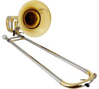 Lechgold QP-25L Trombone Quart in Ottone - Accordatura: Bb/F - Campana martellata a mano in ottone - Pulsante ergonomico in legno - Include bocchino e custodia leggera con spallacci