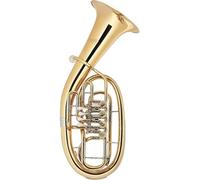 Lechgold TH-25/4GL Tenorhorn in Si bemolle, accordatura Si bemolle | 4 valvole a cilindro con snodi Minibal originali; coulisse 3ª condotta verso l'alto - acqua nel tubo di accordatura principal
