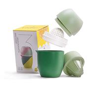 Lechin Spremiagrumi manuale con design unico a forma di limone, due modi di utilizzo per diversi tipi di frutta (Verde)