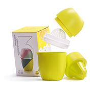 Lechin Spremiagrumi manuale con design unico a forma di limone, due modi di utilizzo per diversi tipi di frutta (Giallo)