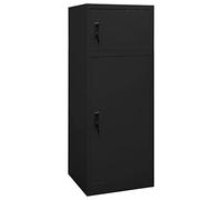 Lechnical Armadietto Armadietti Armadio per Ufficio Mobiletto Portaoggetti Armadietto per Sella Nero 53x53x140 cm in Acciaio