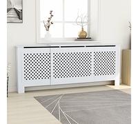 Lechnical Copertura per Radiatore Bianca in MDF 205 cm x,Copertura per Radiatore,Termosifoni Moderni,Copritermosifone Moderno,Copriradiatore