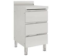 Lechnical Mobiletto da Cucina Commerciale con 3 Cassetti in Acciaio Inox,Commercio e Industria,Ristorazione(SPU:151179)