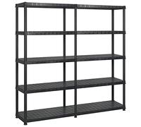 Lechnical Scaffale a 5 Ripiani Nero 183x45,7x185 cm in Plastica,Commercio e Industria,Stoccaggio Industriale,Scaffalature industriali(SPU:3059854)