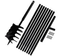 Lechnical Trapano da Terra con Manico 200 mm Tubo di Prolunga Acciaio 9 m,Trapano da Terra,Trapano per Trivella da Terra,Trapano a Colonna da Terra