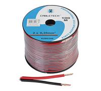 LECHPOL Accessori Marca Modello Cavo Altoparlante CCA 0.35mm Nero e Rosso