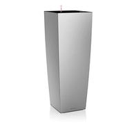 LECHUZA CUBICO Alto Premium 40 argento metallizzato 18238