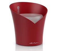 Lechuza ORCHIDEA - Fioriera autoirrigante per piante da interno, senza foro di drenaggio, con substrato per piante, in poliresina D18 H19,5 cm, rosso scarlatto opaco